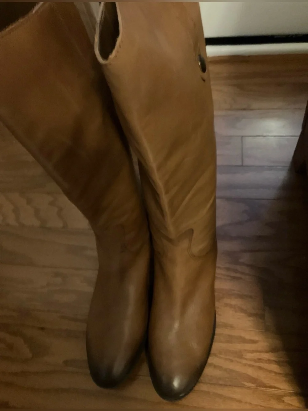 Sam Edelman Penny Full Length Black Zipper Riding Boot Leather Size 11